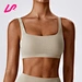 Elevate your workout style with our open back sports bra. Designed for breathability and comfort, this bra allows for maximum movement and flexibility. With a trendy and functional open back design, this bra is perfect for any workout outfit. Shop now and